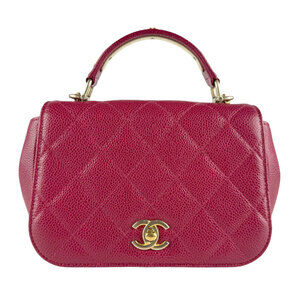 Chanel CHANEL Shoulder Bag, Caviar Leather, Pink/Gold, Women's z9456